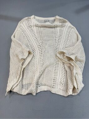 a new day Cream Open-Knit Lightweight Sweater one size fits most